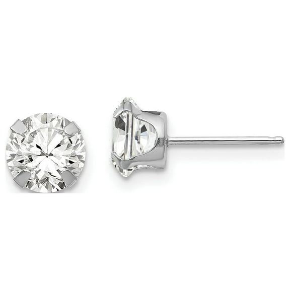 FJC Finejewelers 14 kt White Gold Stud Madi K 6.5mm CZ Post Earrings