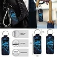 thumbnail image 7 of Uorisanigo Blue Dolphins 10 Pieces Car Seat Covers Full Set Auto Seat Belt Cover with Steering Wheel Cover and Auto Water Cup Pad Keychains Comfortable Breathable Auto Interior for Car SUV, 7 of 7