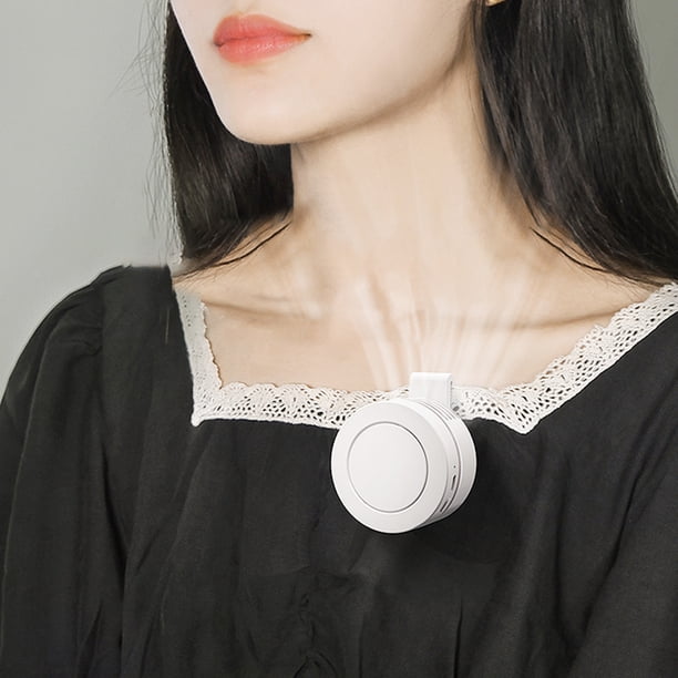 Ventilador de cuello portátil | 900 mAh recargable por USB | Ventilador personal manos libres de 3 velocidades para trabajar al aire libre, caminar, hacer senderismo, acampar y viajar | Ventilador