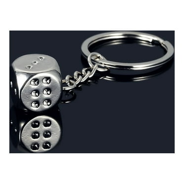 AOOOWER Lucky Dice Metal keychain Jewelry Gifts for Boyfriend Husband