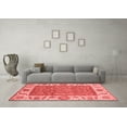 thumbnail image 3 of Ahgly Company Machine Washable Indoor Square Oriental Red Traditional Area Rugs, 5' Square, 3 of 4