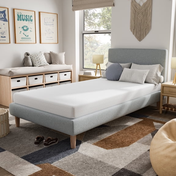 24/7 Indoor 5" Memory Foam Bedroom Mattress, White, Twin Size by 24/7 Shop At Home
