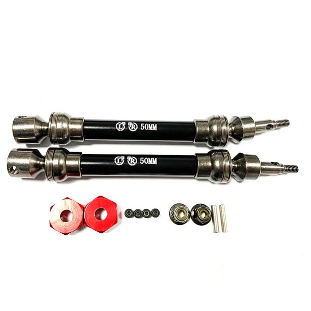 Bewildely RCGOFOLLOW, adaptador de pieza de actualización RC de montaje hexagonal de rueda fuerte de acero para rueda de control remoto 1/10, Kits de construcción modelo Negro
