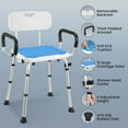 thumbnail image 4 of Naipo Shower Chair with 6 Adjustable Height Removable Back and Arms for Inside Shower Anti Slip, 4 of 10