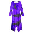 thumbnail image 4 of WXLWZYWL Womens Halloween Dress Shirt Womens Fall Dresses 2024 Long Sleeve Round Neck Casaul Dress Solid Color Loose Fit Midi Dress Shift Dress, 4 of 5