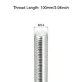thumbnail image 2 of Unique Bargains Fully Threaded Rod M14 x 100mm 2mm Thread Pitch 304 Stainless Steel Right Hand Threaded Rods Bar Studs 2 Pack, 2 of 4