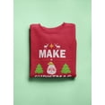 thumbnail image 3 of Make Christmas Great Again Quote Sweatshirt Women -Image by Shutterstock, Female XX-Large, 3 of 4