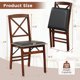 thumbnail image 2 of Canddidliike Set of 2 Folding Dining Chairs with 400 LBS Capacity-Brown, Dining Chairs, Dining Room Chair for Kitchen, Dining, Bedroom, Living, 2 of 6