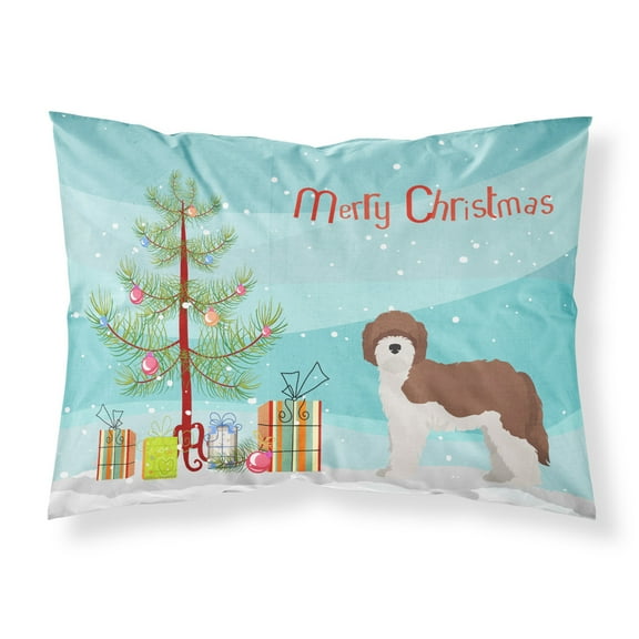Sheepadoodle Christmas Tree Fabric Standard Pillowcase