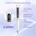 thumbnail image 4 of Cordless Electric Nail Drill Machine, 35000RPM Professional Nail File for Acrylic Gel Nails, 13 in 1 Manicure Pedicure Kit with LCD Display, 5 Speeds(Silvery), 4 of 9