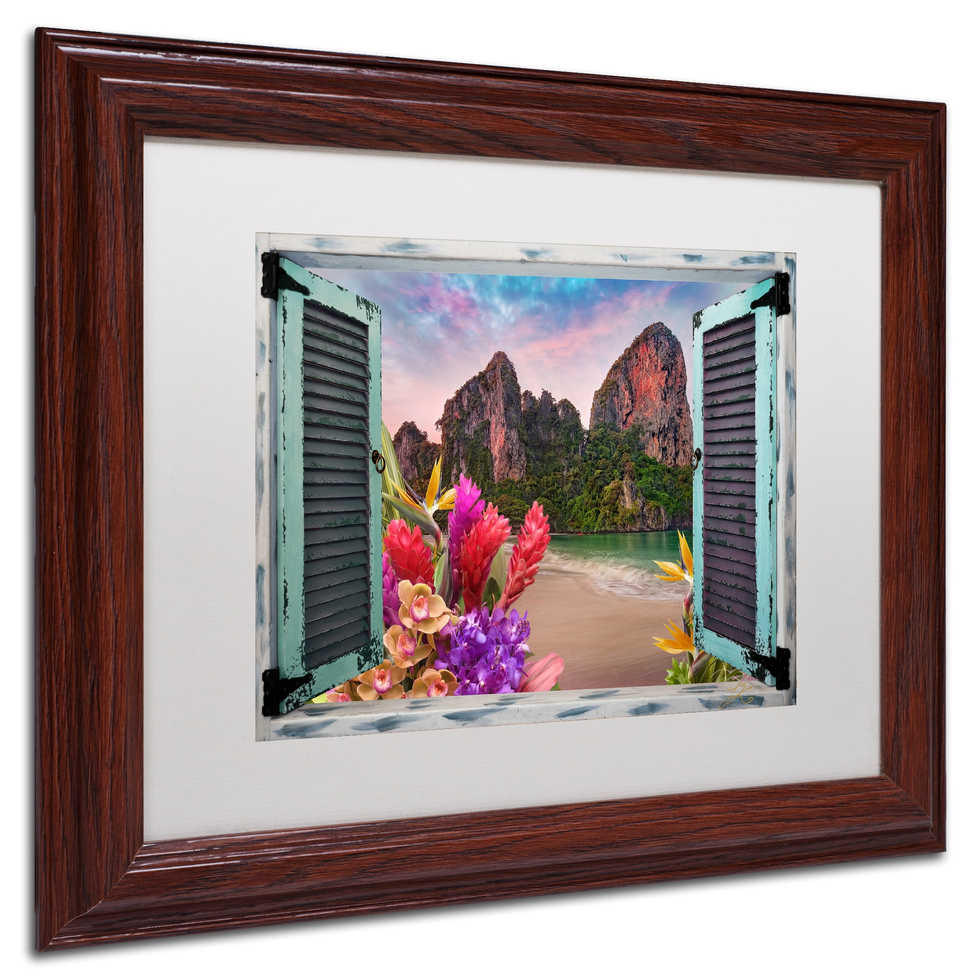 Trademark Fine Art 'Window to Paradise VI' Matted Framed Art by Leo Kelly
