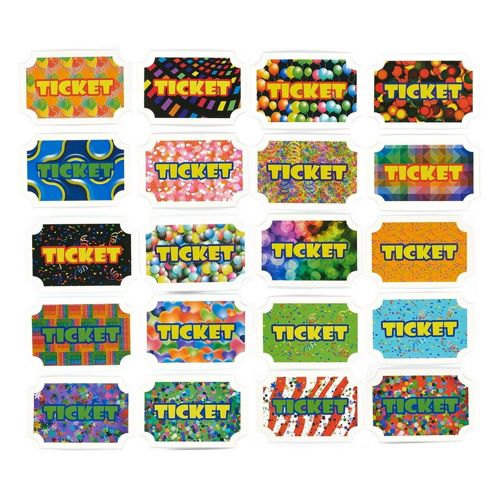 100-Pack Reward Tickets - Prize Tickets Incentive for Kids, Carnival ...