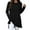 Black, variant on ManxiVoo New Women O Neck Long Sleeve Top Loose Fit Slit Hem Comfortable T-Shirt Autumn Winter Casual Daily Wear Blouse S Size Light Blue