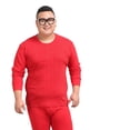 thumbnail image 2 of Guardurnaity Ropa interior térmica para hombre, Tops de algodón de cuello de alta elasticidad y otoño, traje cálido, suministro de ropa Camisetas Rojo XL, 2 of 6