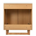 thumbnail image 4 of 30 inch Burly Wood Bathroom Vanity Sink Set, Bathroom Vanity Storage Cabinet with Resin Sink 2 Soft-Closing Doors Large Storage Space, 4 of 9