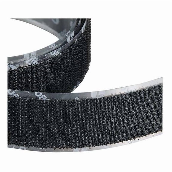 Velcro Brand Reclosable Fastener, Rubber Adhesive, 75 ft, 2 in W, Black 120177