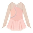 thumbnail image 6 of YONGHS Kids Girls Ice Figure Skating Dress Mesh Long Sleeves Tutu Skirted Leotard, 6 of 7