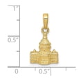 thumbnail image 2 of 10k Solid Yellow Gold 3-d Washington D.c. Capital Building Pendant Necklace Pendant for Women, 2 of 2