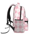 thumbnail image 3 of Fotbe Plaid Heart Mochila Casual con Estampado para Escuela, Viajes y Actividades al Aire Libre - Duradera, Ligera y Cómoda, 3 of 5