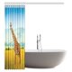 thumbnail image 2 of ABPHQTO Wildlife Decor Collection sabana africana con jirafa y cielo de verano juego de cortinas de baño con ganchos 150x180 cm, 2 of 2