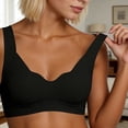 thumbnail image 6 of Hxshgdsn Womens Wireless Bras Scalloped Edge Wide Strap Balconettes Seamless Comfy Bra（Black/M）, 6 of 6