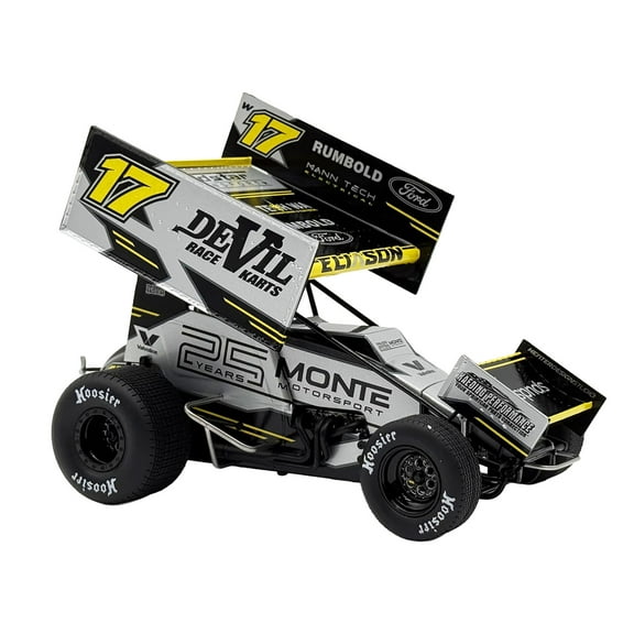 Winged Sprint Car #17 Cory Eliason "Devil Race Karts" Monte Motorsports (2025) 1/18 Diecast Model Car by ACME
