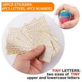 thumbnail image 3 of 12 Sheets Letter Resin Stickers, Small Alphabet Number Stickers, Alloy, Self Adhesive, Gold and Silver, 3mm/4.5mm Tall, 3 of 6