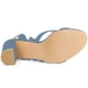 thumbnail image 5 of Sandalias de Tacón Grueso Allegra K neblina azul 38, 5 of 6