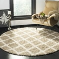 thumbnail image 2 of SAFAVIEH Layla Geometric Plush Shag Runner Rug, Beige/Ivory, 2'3" x 8', 2 of 7