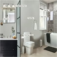 thumbnail image 2 of Modern Brushed Nickel Bathroom Lights Over Mirror, 3-Light Wall Sconce, 5-Piece All-in-One Bathroom Set, Vanity Lighting with Clear Glass Shade, 2 of 15