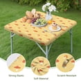 thumbnail image 4 of Red Mushroom Small Yellow Pattern Square Fitted Tablecloth with Elastic Edge,Square Table Cover,Washable Elastic Table Cover for Home Kitchen Party Decor 34"x34", 4 of 6