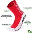 thumbnail image 3 of LUX Sports Anti Slip Calf Soccer Socks,Non Slip Football/Basketball/Hockey Sports Grip Pads Socks - Red, 3 of 5