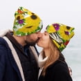 thumbnail image 5 of Lsque Tiger Swallowtail On Flowers Pattern Knitted Beanie, Unisex Winter Hat, Knit Hat Winter Beanies Thick Fisherman Beanies Cuffed Plain Skull Caps, 5 of 6
