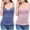 Blue, variant on Leesechin 2PC Tank Top for Women with Built-in Padded Bra Adjustable Wide Strap Camisole Cotton Cami Shirts