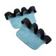 thumbnail image 4 of Guantes de entrenamiento con almohadillas de agarre para levantamiento de pesas, de cuero transpirable y deportivos. Azul y negro, 4 of 9