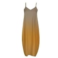 thumbnail image 5 of SMihono Robe Maxi Bohème d'Été pour Femmes Grande Taille Mode pour Femmes à Bretelles Taille Mi-Haute Col en V Sans Manches à Rayures Imprimées Ajustée Robe Longue de Plage Robe Évasée de Plage, 5 of 5
