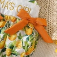 thumbnail image 4 of TOWED22 Baby Girl Clothes Toddler Summer Cute Print Romper Sleeveless Ruffle Outfits Infant Girls Jumpsuit with Headband Orange,12-18 M, 4 of 4