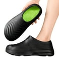 thumbnail image 4 of Mens Slippers,Unisex Garden Clogs Non Work Shoes Arch Support for Restaurant Chef Nursing Wear,Slippers for Men,Black,8, 4 of 9