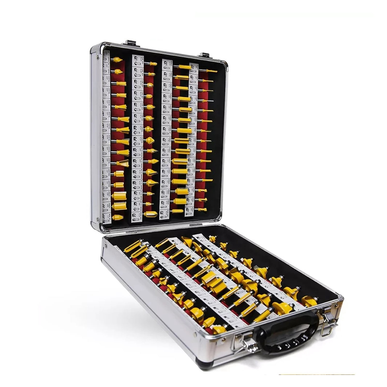 100Pcs/Set 1/4 Inch Shank Tungsten Carbide Router Bit Woodworking Milling Cutter ,Safety and Durable