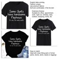 thumbnail image 4 of Camiseta informal holgada de manga corta con estampado gráfico y letras blancas, perfecta para la oficina, el hogar, salidas y deportes - Camiseta elegante XXL negra para mujer, 4 of 5