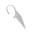 thumbnail image 4 of Long Tassel Left Ear Cuff Chain Earnings Ear Crawler Earrings Ear Wrap Earrings, 4 of 8