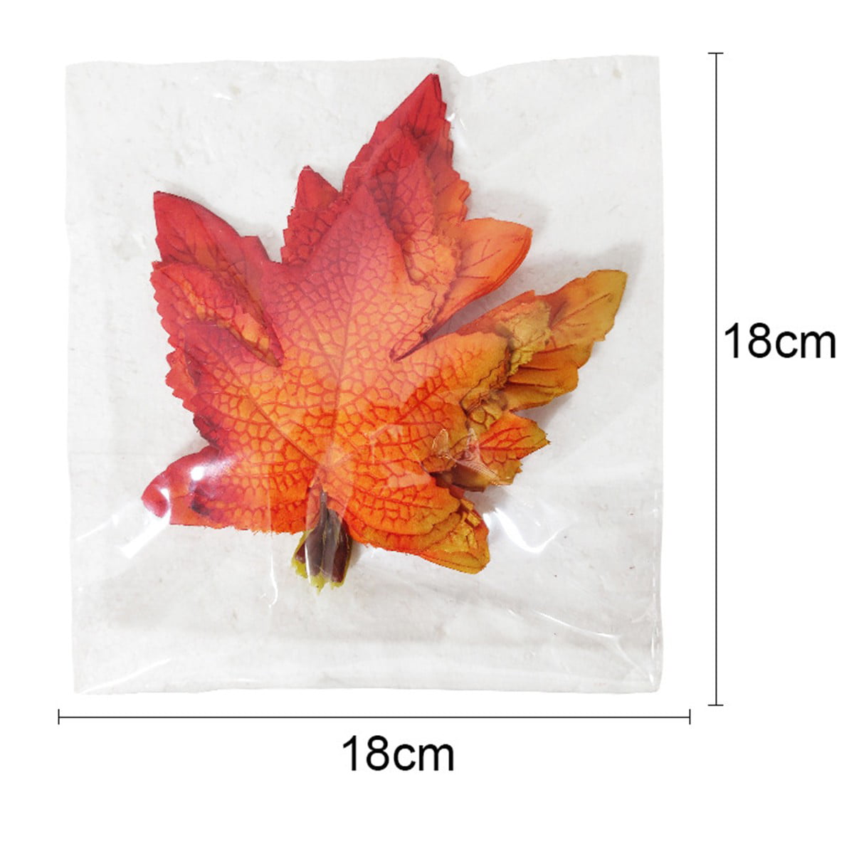 48pcs Autumn Maple Leaf Fall Fake Silk Leaves Craft Art Home Party Decor