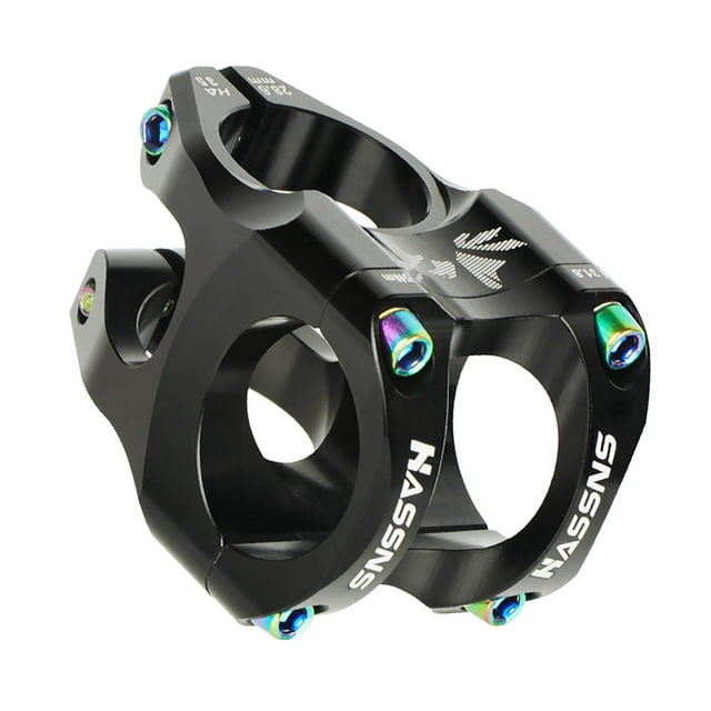 Potencia de bicicleta de 31,8 mm/35 mm, potencia corta, manillar de 28,6 mm para tubo de dirección de carretera de montaña Negro