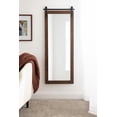 thumbnail image 6 of Kate and Laurel Cates Decorative Framed Panel Wall Mirror, 20 x 51, Walnut Brown, Farmhouse Barn Door-Inspired Full-Size Mirror Wall Decor with Substantial Frame and Modern Charm, 6 of 7
