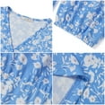 thumbnail image 4 of UVN Vestidos de Otoño para Mujer, Vestido Midi de Manga Larga con Cuello en V y Corte a, Vestido Veraniego con Estampado Floral de Playa Boho, 4 of 7