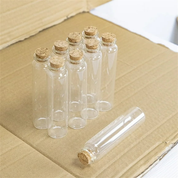 Dsscvnef Empty Mini Bottle With Cork Stopper 60ml Glass Jars Idea for Wedding Small Wishing Bottles ! Drinking Cups Set Coffee Cups Mugs Mug