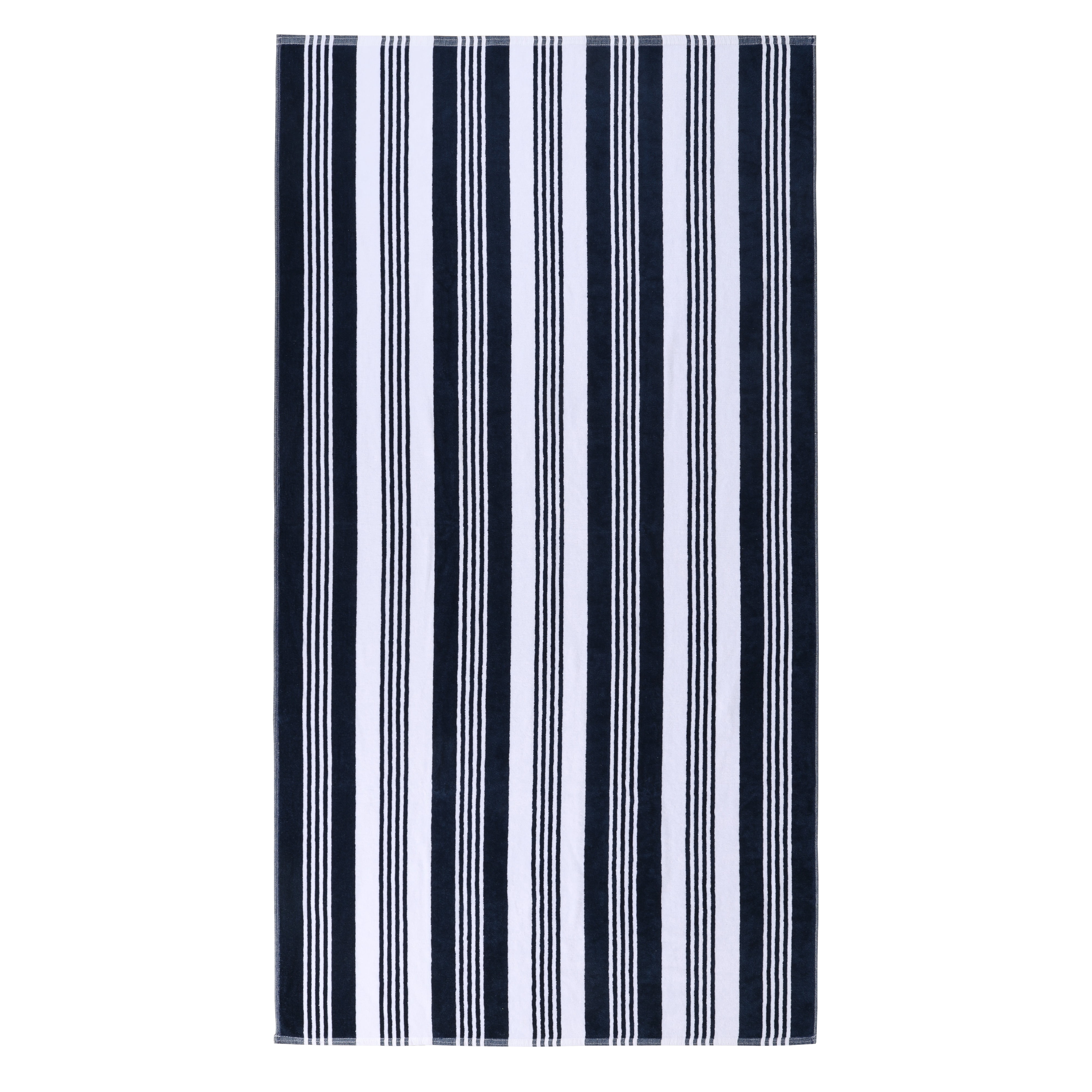 100% Cotton Maui Striped  Oversized Cotton Beach Towel , Mauist Blue by Blue Nile Mills