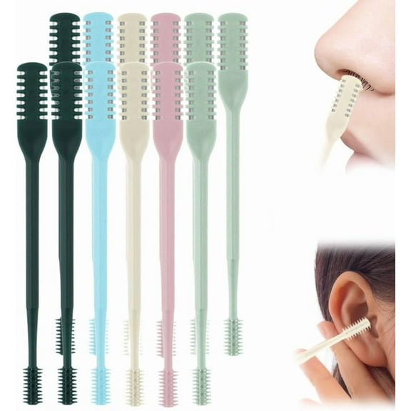 2 in 1 Nasal Hair Cutter & Trimmer for Women and Men, Double Sided 360 Rotating Manual Nose Hair Remover Tool