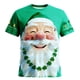 thumbnail image 1 of Ceisia Men's Slim Fit Short Sleeve T-Shirt Funny Cartoon Santa Claus Print Christmas & St. Patrick's Day Holiday Themed Spring Summer Shirt Gift, 1 of 4