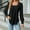 Black, variant on Womens Lightweight Long Sleeve Tee Shirts Solid Color Casual Square Neck Pleated Sweatshirt Basic Tunic Tops Loose Fit Pullover Blouse